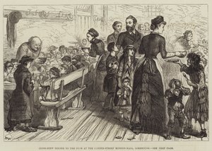 Irish-Stew Dinner to the Poor at the Conder-Street Mission-Hall, Limehouse by Walter Paget